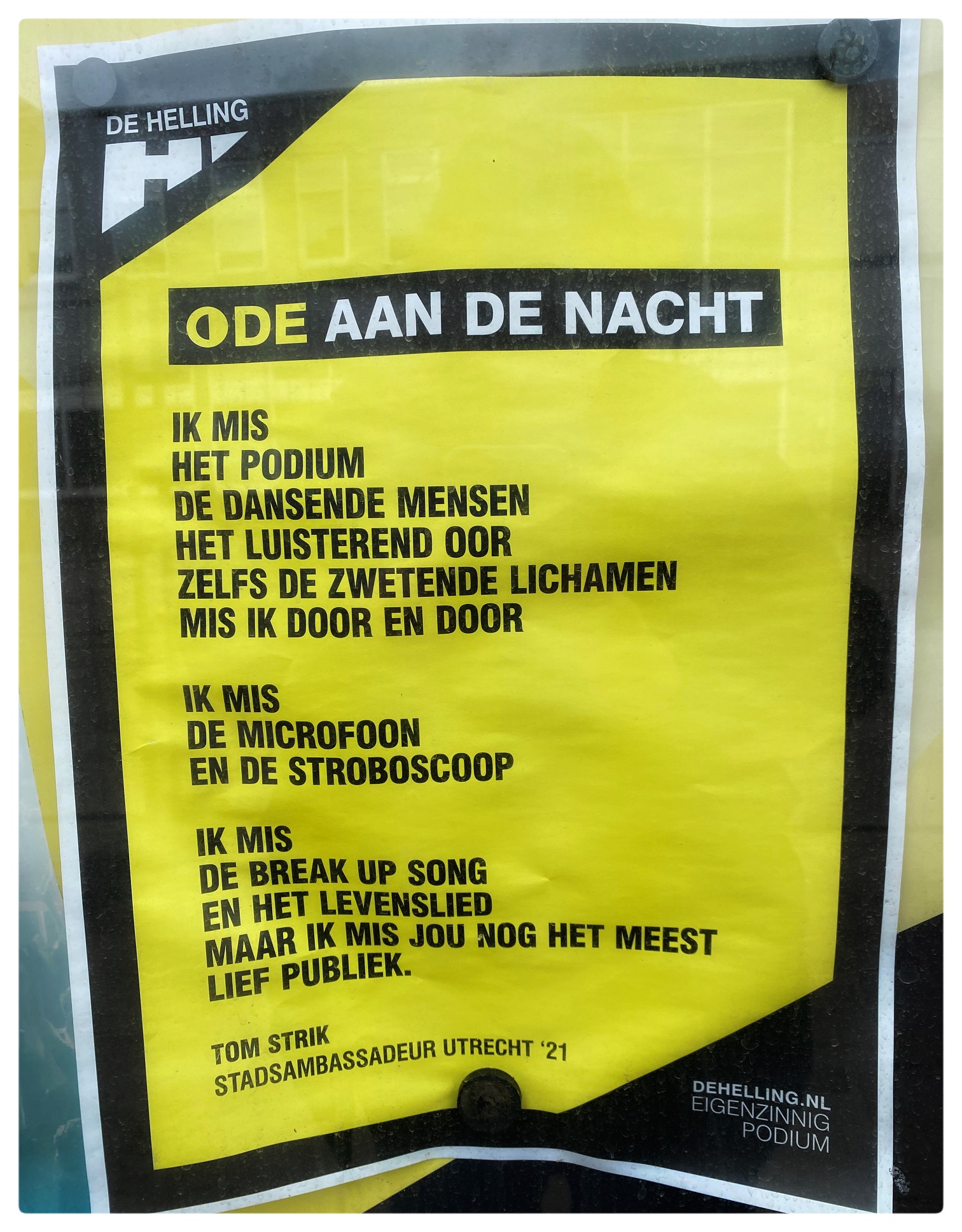Hoi theater! Hier ben ik. Ik mag weer!